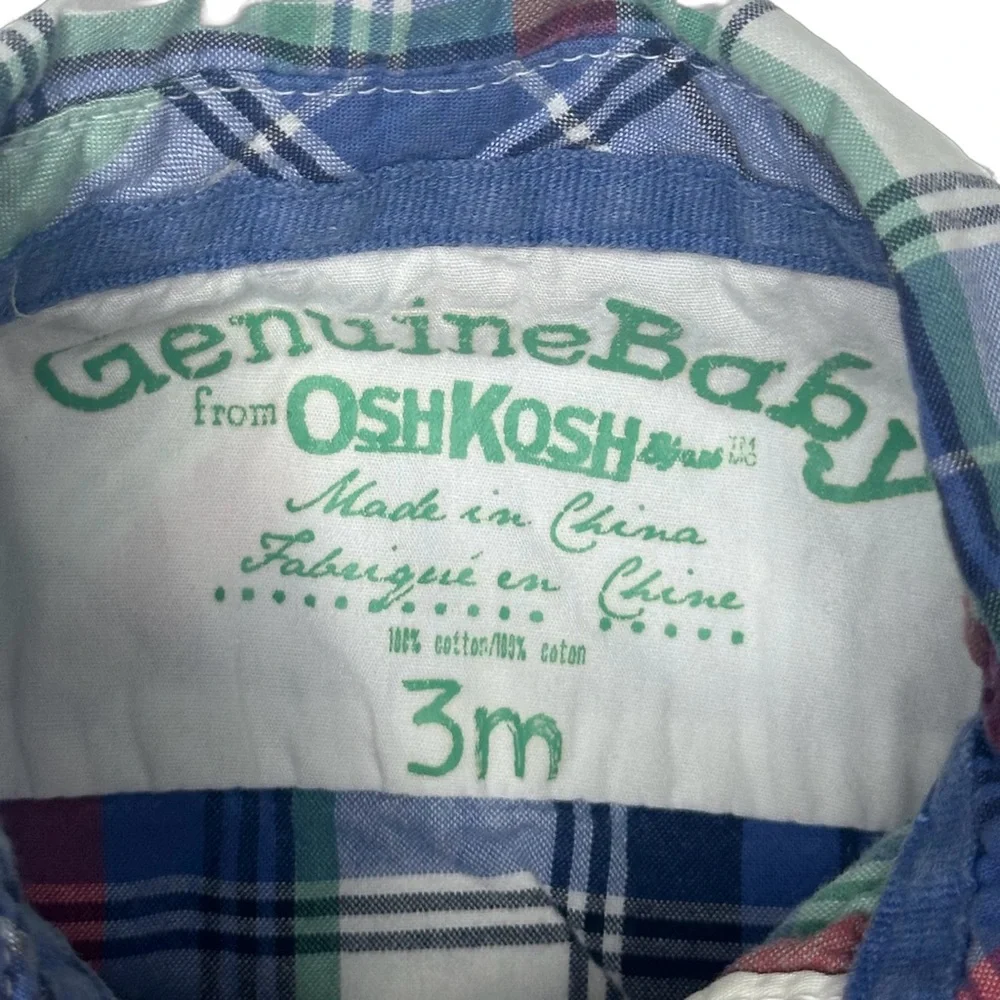 Genuine Kids from‎ Oshkosh Plaid Buttom Up Shirt
